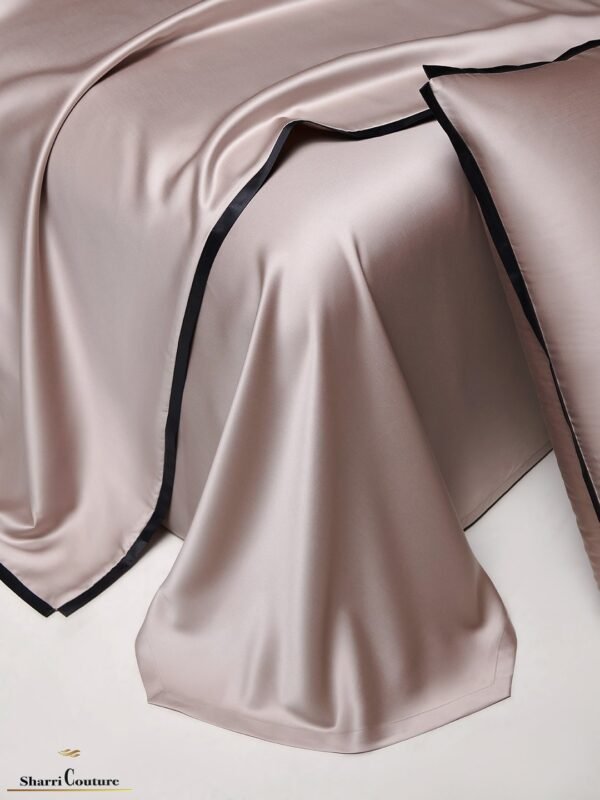 S. C. 1046 - Pink +  Black Satin Frame - 100% Australian Cotton - Image 4