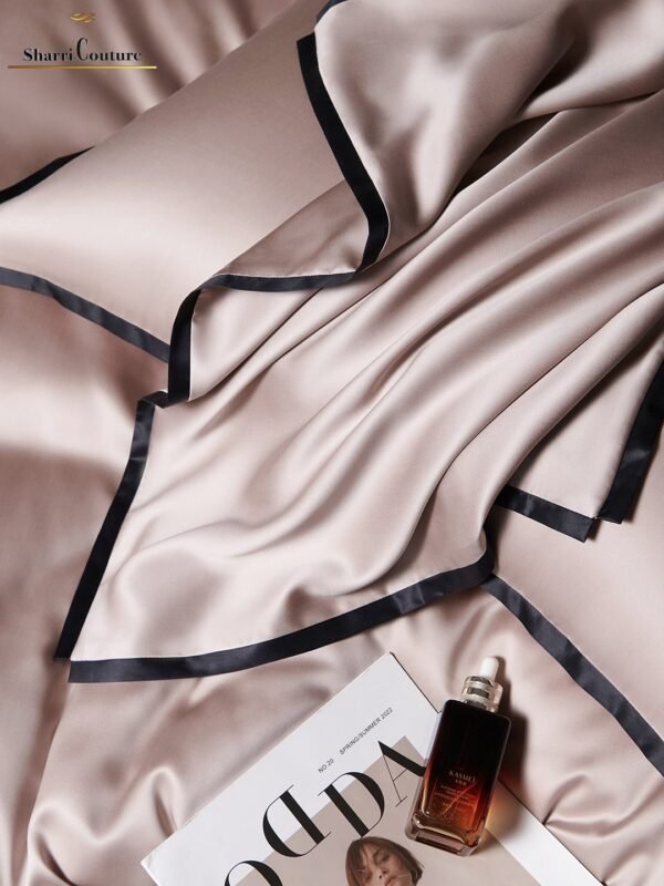 S. C. 1046 - Pink +  Black Satin Frame - 100% Australian Cotton - Image 5