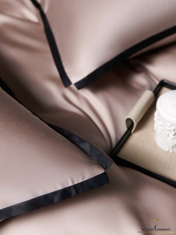 S. C. 1046 - Pink +  Black Satin Frame - 100% Australian Cotton - Image 6