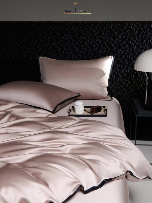 S. C. 1046 - Pink +  Black Satin Frame - 100% Australian Cotton - Image 7
