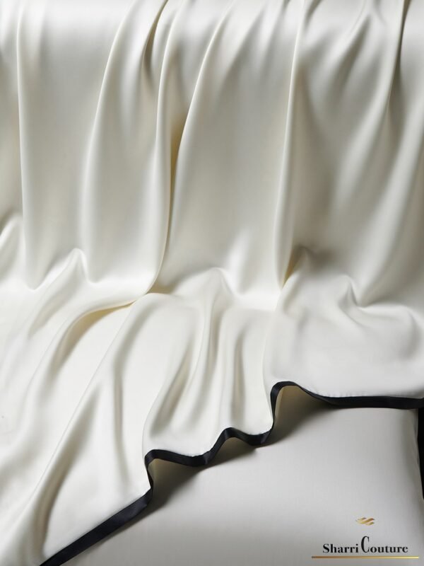 S. C. 1046 - White +  Black Satin Frame - 100% Australian Cotton - Image 9