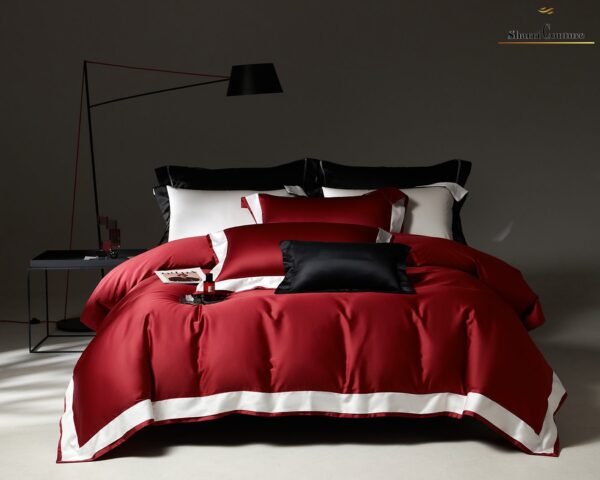 S. C. -1047 - Red Color + White Frame Color - 100s Long Staple Cotton