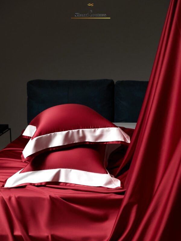 S. C. -1047 - Red Color + White Frame Color - 100s Long Staple Cotton - Image 2