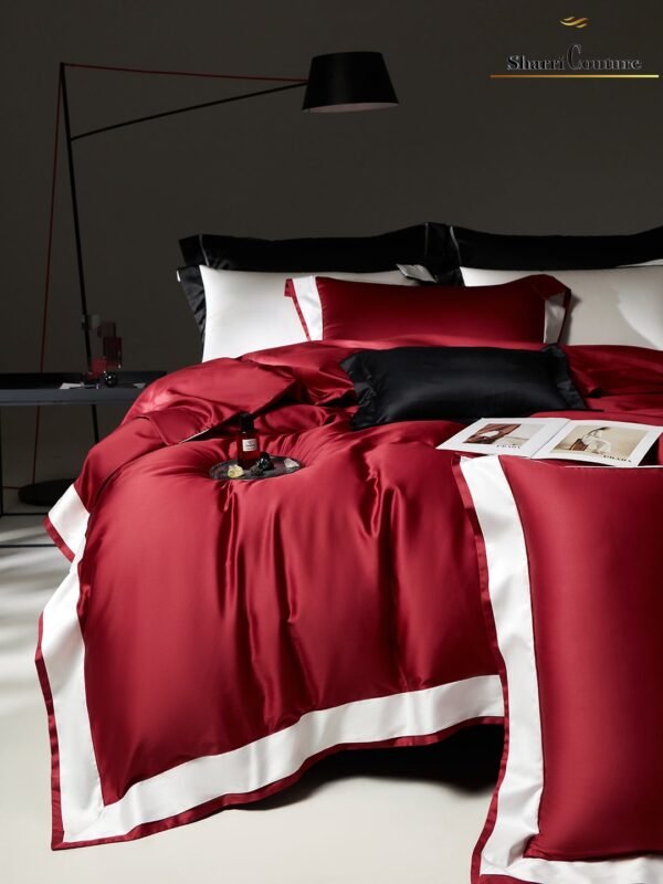 S. C. -1047 - Red Color + White Frame Color - 100s Long Staple Cotton - Image 3