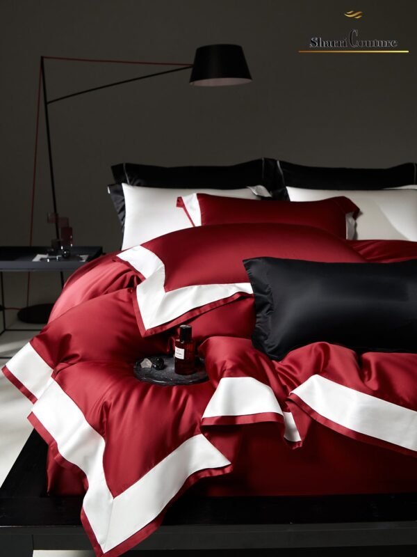 S. C. -1047 - Red Color + White Frame Color - 100s Long Staple Cotton - Image 4