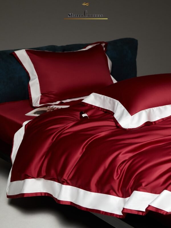 S. C. -1047 - Red Color + White Frame Color - 100s Long Staple Cotton - Image 8