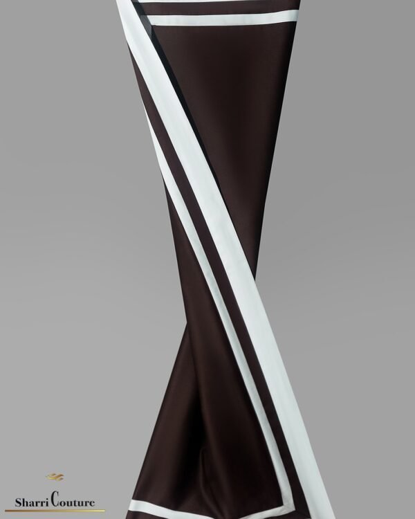 S. C. 1048 - Dark Brown Color + White Frame - 100s Long Staple Cotton - Image 7