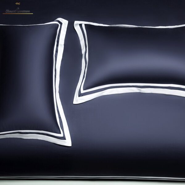 S. C. 1048 - Navy Blue Color + White Frame - 100s Long Staple Cotton - Image 5