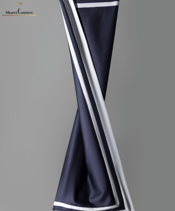 S. C. 1048 - Navy Blue Color + White Frame - 100s Long Staple Cotton - Image 6