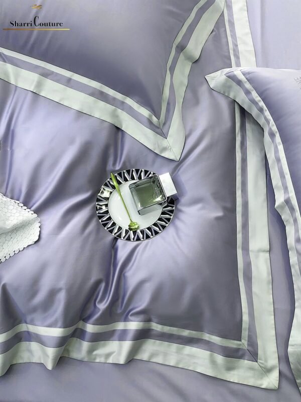 S. C. - 1048 - Sky Blue Color With 2 Whites Frames - 100s Long Staple Cotton - Image 12