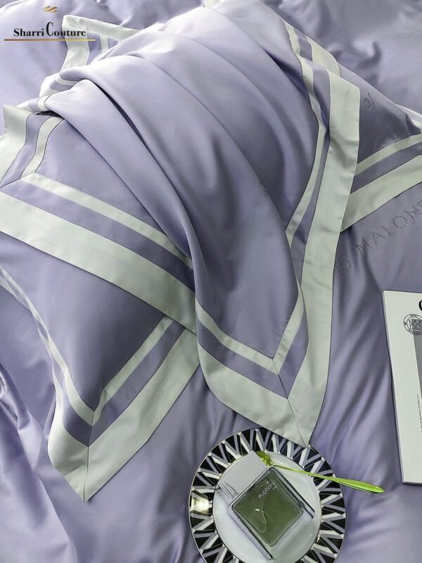 S. C. - 1048 - Sky Blue Color With 2 Whites Frames - 100s Long Staple Cotton - Image 5