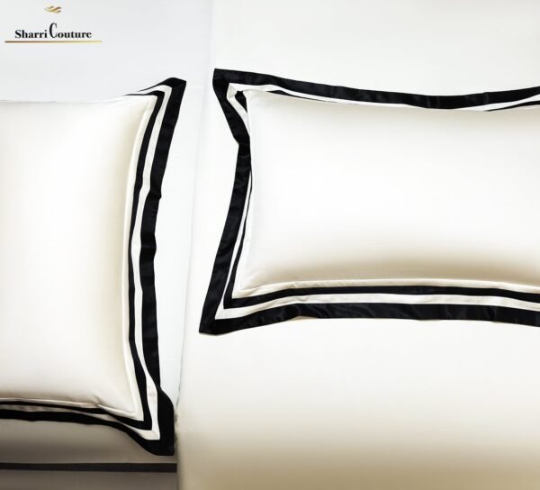 S. C. 1048 -  White Color + Black Frame - 100s Long Staple Cotton - Image 7