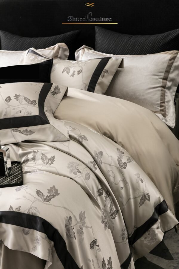 S. C. - 1054 - Light Grey Black Metallic Frame Color -100% Jacquard Cotton - Image 14