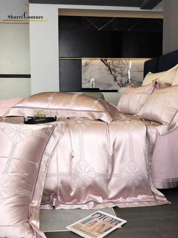 S. C. - 1057 - Pink Color - 100% Jacquard Cotton - Image 7