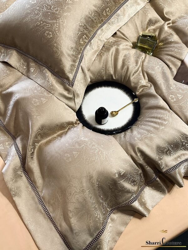 S. C. - 1058 - Golden  Metallic Color - 100% Jacquard Cotton
