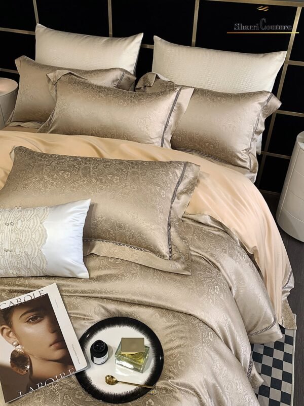 S. C. - 1058 - Golden  Metallic Color - 100% Jacquard Cotton - Image 9