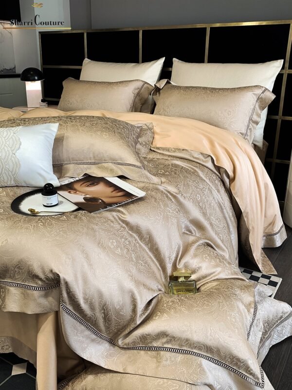 S. C. - 1058 - Golden  Metallic Color - 100% Jacquard Cotton - Image 3