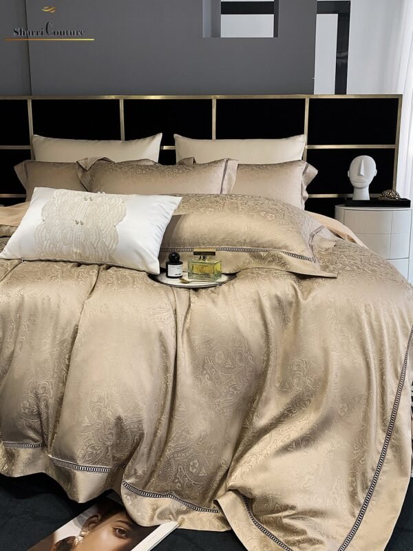 S. C. - 1058 - Golden  Metallic Color - 100% Jacquard Cotton - Image 5