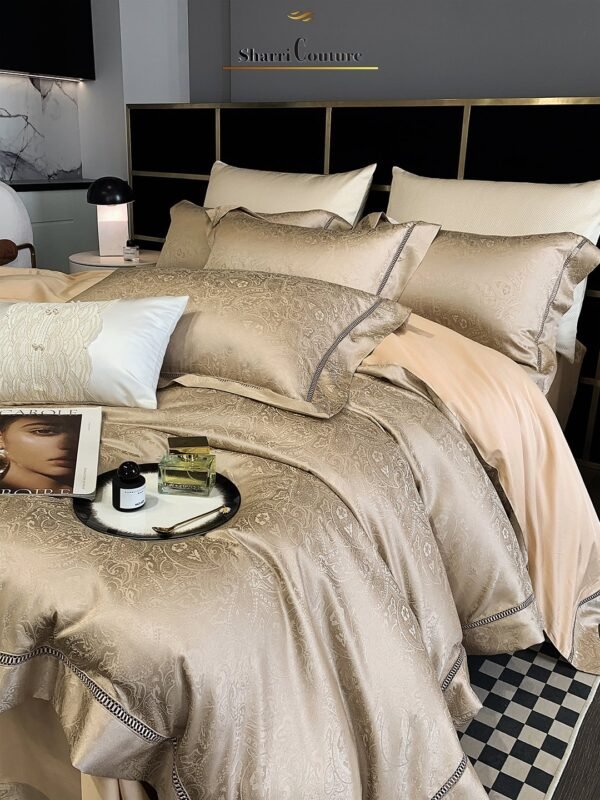 S. C. - 1058 - Golden  Metallic Color - 100% Jacquard Cotton - Image 8