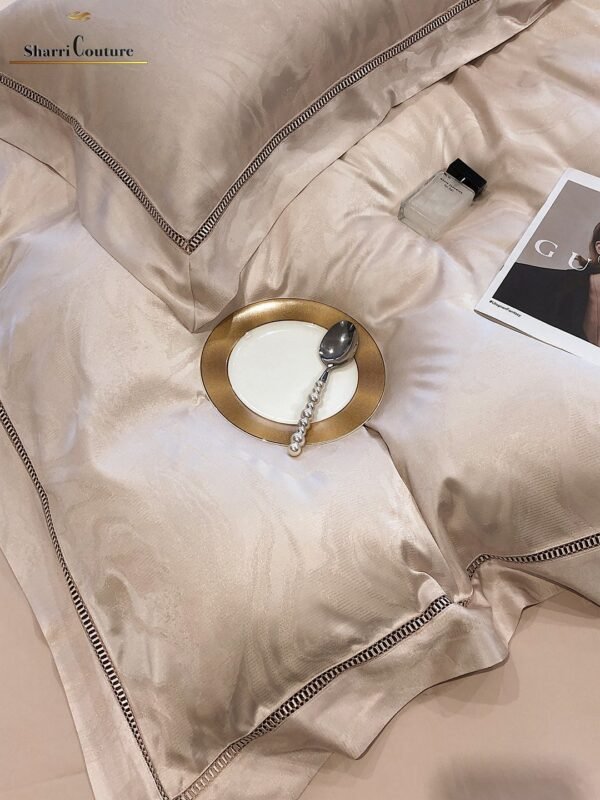 S. C. - 1059 - Cream Metallic Color - 100% Jacquard Cotton - Image 3