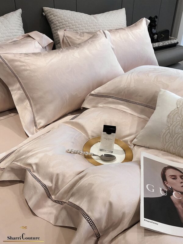 S. C. - 1059 - Cream Metallic Color - 100% Jacquard Cotton - Image 5