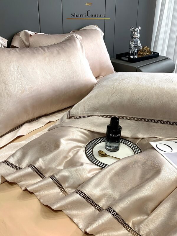S. C. - 1060 - Cream Metallic Color - 100% Jacquard Cotton - Image 2