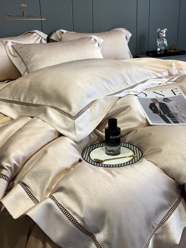 S. C. - 1060 - Cream Metallic Color - 100% Jacquard Cotton - Image 5