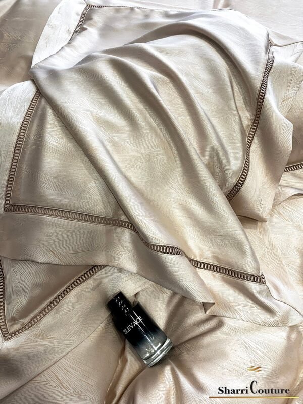 S. C. - 1060 - Cream Metallic Color - 100% Jacquard Cotton - Image 6
