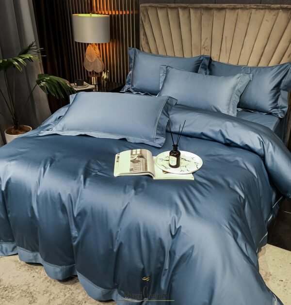 S. C. - 1062 - 100% Island Cotton -  120s.  - Petrol Blue Color - Image 2