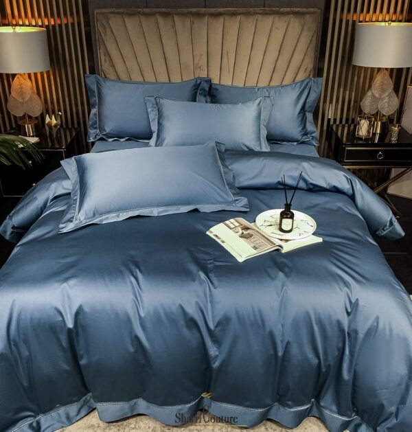 S. C. - 1062 - 100% Island Cotton -  120s.  - Petrol Blue Color - Image 3