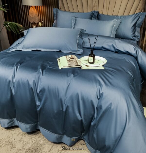 S. C. - 1062 - 100% Island Cotton -  120s.  - Petrol Blue Color - Image 4