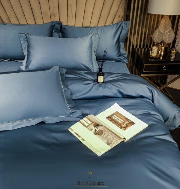 S. C. - 1062 - 100% Island Cotton -  120s.  - Petrol Blue Color - Image 5