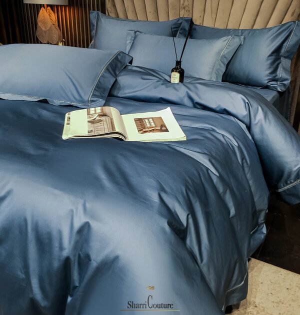 S. C. - 1062 - 100% Island Cotton -  120s.  - Petrol Blue Color - Image 6