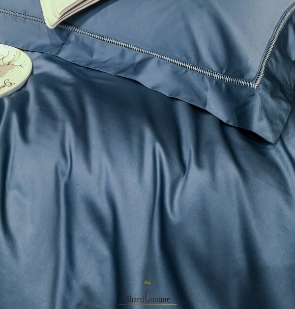S. C. - 1062 - 100% Island Cotton -  120s.  - Petrol Blue Color - Image 8