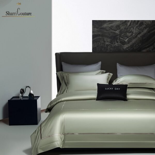 S. C. - 1064 - 100% Island Cotton - 120s. - Metallic Light Green Color - Image 2