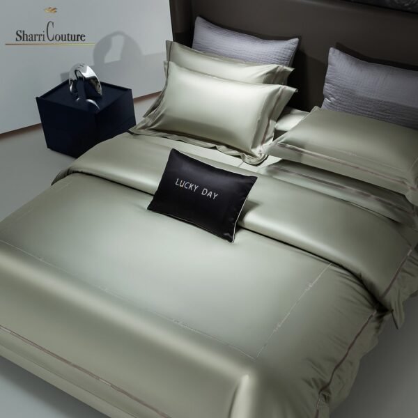 S. C. - 1064 - 100% Island Cotton - 120s. - Metallic Light Green Color - Image 4