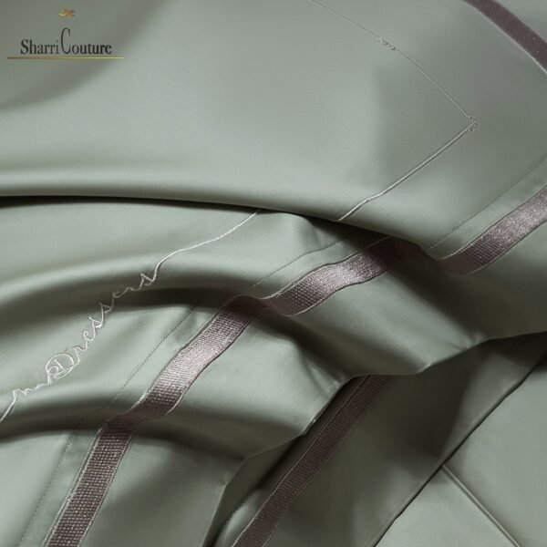 S. C. - 1064 - 100% Island Cotton - 120s. - Metallic Light Green Color - Image 8