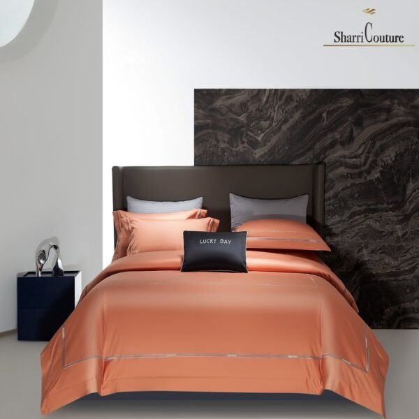 S. C. - 1064 - 100% Island Cotton - 120s. - Metallic Light Orange Color