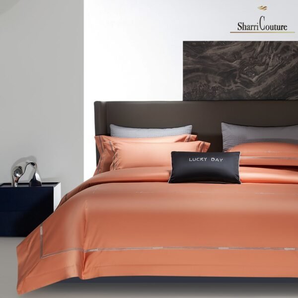 S. C. - 1064 - 100% Island Cotton - 120s. - Metallic Light Orange Color - Image 2