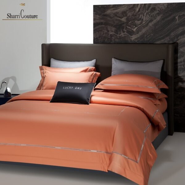 S. C. - 1064 - 100% Island Cotton - 120s. - Metallic Light Orange Color - Image 3