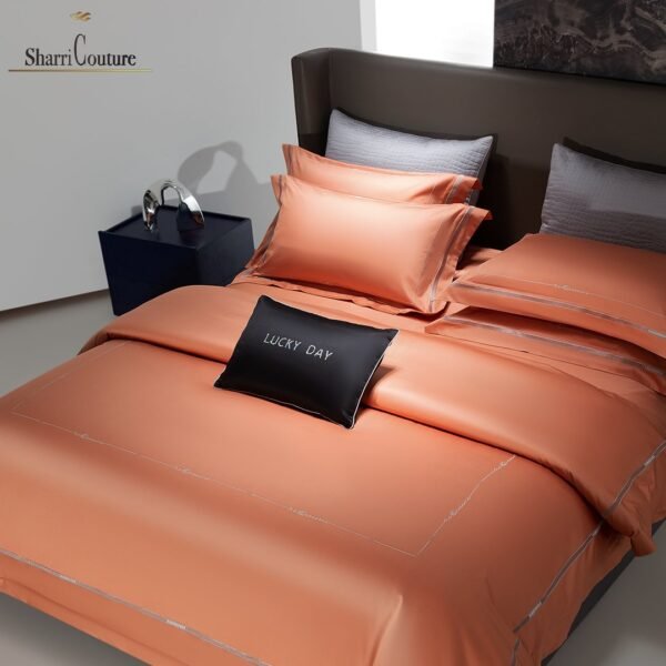 S. C. - 1064 - 100% Island Cotton - 120s. - Metallic Light Orange Color - Image 4