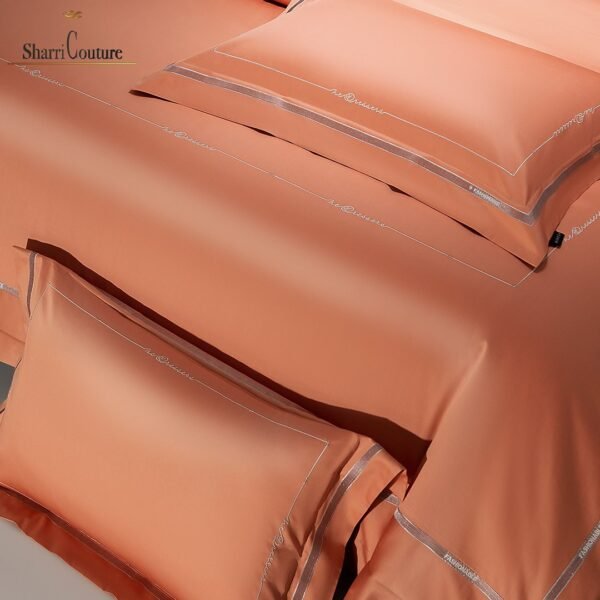 S. C. - 1064 - 100% Island Cotton - 120s. - Metallic Light Orange Color - Image 5