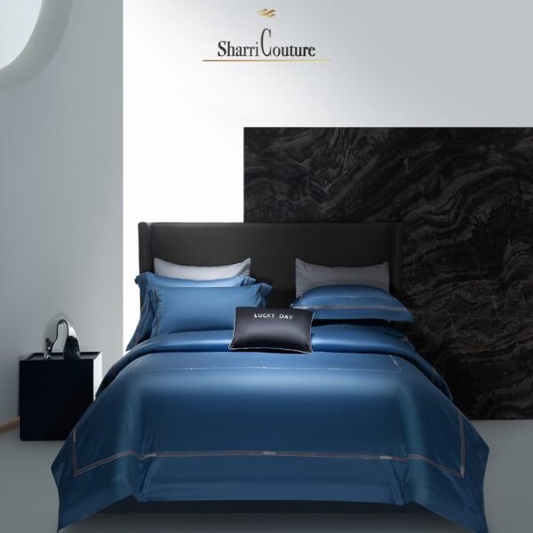 S. C. - 1064 - 100% Island Cotton - 120s. - Metallic Petrol Blue Color