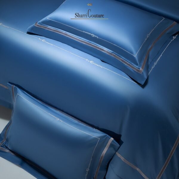 S. C. - 1064 - 100% Island Cotton - 120s. - Metallic Petrol Blue Color - Image 4