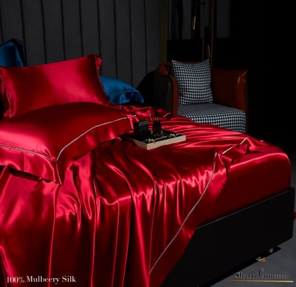 S. C. - 2001 - 100% Mulberry Silk - Wine Red Color