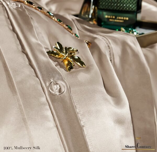 S. C. - 2001 - 100% Mulberry Silk - Champagne Color - Image 9