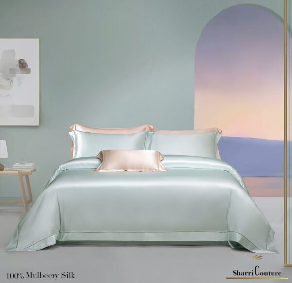 S. C. - 2001 - 100% Mulberry Silk - Light Turquoise  Color