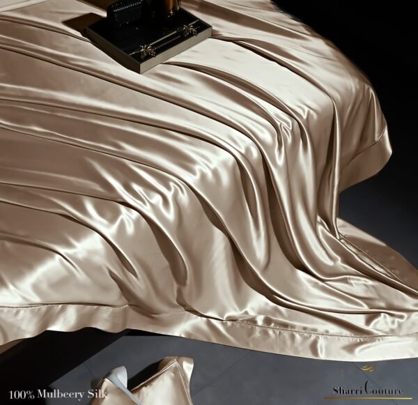 S. C. - 2001 - 100% Mulberry Silk - Metallic Golden Color - Image 2