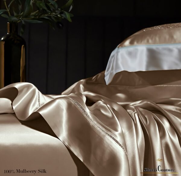 S. C. - 2001 - 100% Mulberry Silk - Metallic Golden Color - Image 6