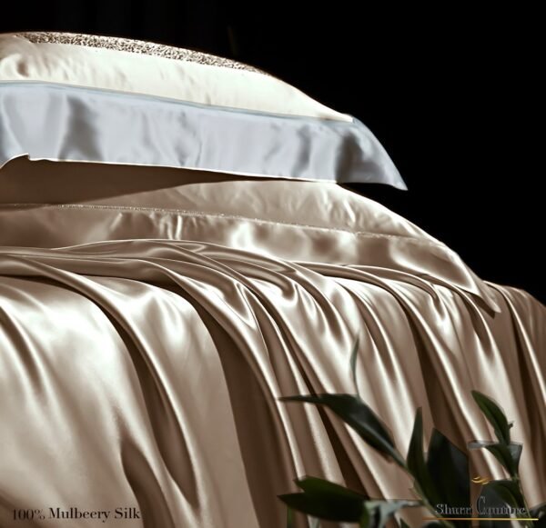 S. C. - 2001 - 100% Mulberry Silk - Metallic Golden Color - Image 7